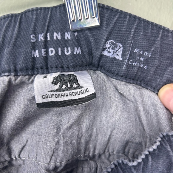 Men's Navy Skinny Joggers Medium - Picture 5 of 9